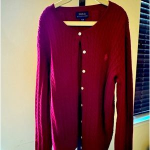 Girl's polo button down cardigan